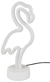 Biała lampa stołowa LED (wys. 29 cm) Flamingo – Trio