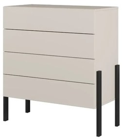Komoda JUKON 4S 84cm kaszmirowa HELVETIA