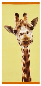 Żółty bawełniany ręcznik plażowy 76x160 cm Giraffe – Catherine Lansfield