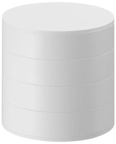 Biała wielopoziomowa szkatułka na biżuterię YAMAZAKI Tower, ⌀ 10 cm