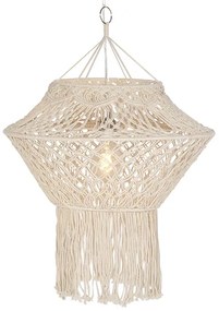 Rustykalna lampa wisząca makramowa 90 cm - String