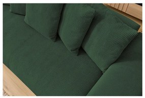 Zielona sztruksowa sofa 280 cm Voltaire – Bobochic Paris