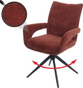 Krzesło do jadalni MCW-O78,  czerwono-brązowe