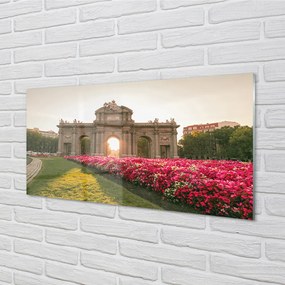 Szkło do Kuchni na Ścianę Monumentalna Brama Alcala w Madrycie