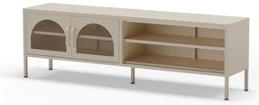 Kremowa szafka pod TV 160x50 cm Diora – Marckeric