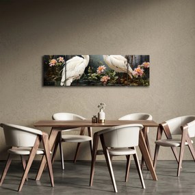 Obraz - Białe żurawie (170x50 cm)