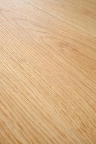 Stół Okrągły do jadalni rozkładany MDF kolor naturalny 120-210/120/77 cm FARGO