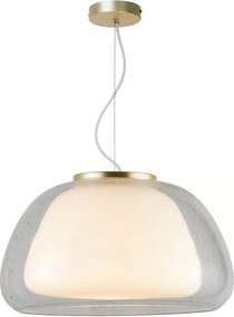 Nordlux - Lampa wisząca na lince JELLY 1xE27/40W/230V biała/przezroczysta śr. 39 cm
