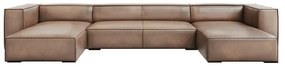 Jasnobrązowy skórzany narożnik (w kształcie litery "U") Madame – Windsor &amp; Co Sofas