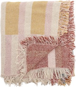 Brązowy koc z bawełny z recyklingu 130x160 cm Lane – Bloomingville