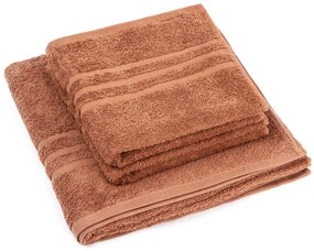 Zestaw ręczników „Classic” brązowy, 2 szt. 50 x 100 cm, 1 szt. 70 x 140 cm, 2 szt. 50 x 100 cm, 1 szt. 70 x 140 cm