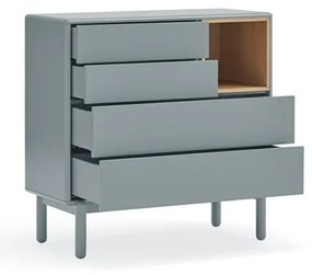Niebieska/szara niska komoda 90x90 cm Corvo – Teulat
