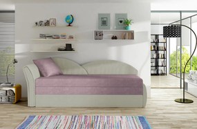 Sofa rozkładana z funkcją spania AGA jasnoszara/różowa lewa ELTAP