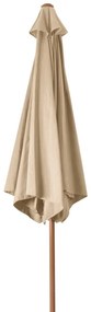 Beżowy parasol ogrodowy ø 300 cm Wood – Rojaplast