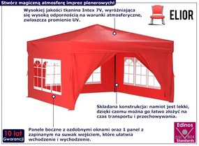 Czerwony namiot ogrodowy - Seya