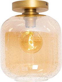 Inteligentna lampa sufitowa mosiądz i bursztynowe szkło z WiFi G95 - Zuzanna