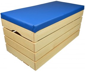 Pufa kufer skrzynia drewniana sosnowa siedzisko 80cm naturalna