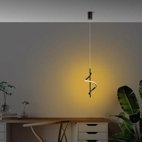 Czarna lampa wisząca LED ø 16 cm Likma – Opviq lights