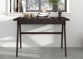 Drewniane bukowe biurko z szufladami Visby EDDA / palisander