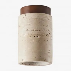 Aplique Sufitowy Z Trawertynu I Drewna Davise Travertine - Sklum