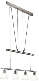 LED Żyrandol na lince MATTES 4xE14/4W/230V 3000K chrom błyszczący