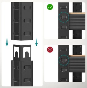 Metalowy regał półkowy TAYLOR 5 półek 150x75 cm