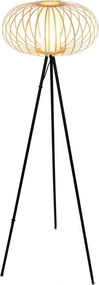 Briloner 1759011 - Lampa podłogowa 1xE27/10W/230V bambus/czarny