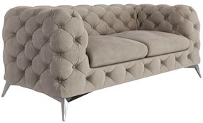 Szarobeżowa aksamitna sofa 185 cm Chelsea – Ropez