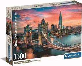 Puzzle Clementoni 1500 elementów London Twilight - 59,2 x 84,3 cm, poziomy format, dla dorosłych, wielokolorowy obraz