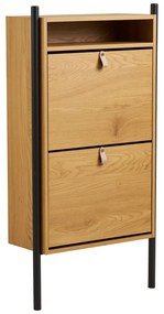 Uchylna szafka na buty w dekorze dębu w naturalnym kolorze 62x118x26 cm Barco – House Nordic