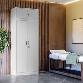 Nadstawka na szafę EWA Compact 800 x 380 x 400 mm, szara