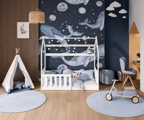 Łóżko domek Work 80x160 80x190 dziecięce parterowe drewniane z materacem lub bez