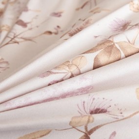 PrzytulneMieszkanie.pl PrzytulneMieszkanie.pl Pościel z mikroflanelu z mikrofibry BOTANIQUE beżowo-różowa Rozmiar pościeli: 70 x 90 cm | 140 x 200 cm