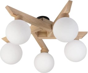 Przysufitowy żyrandol ANTONIO 5xG9/5W/230V dąb/biały