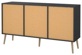 Antracytowa niska komoda 149x82 cm Bodo – Tvilum