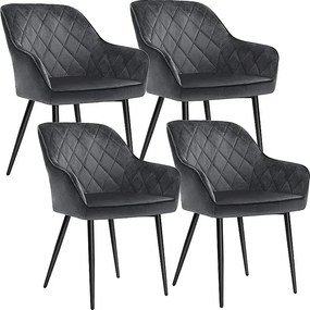 Krzesło jadalniane 62,5x60x85 cm szare