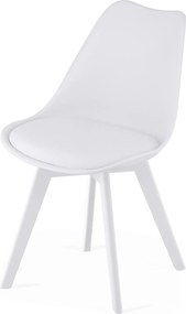 Krzesło MARK - białe / nogi białe