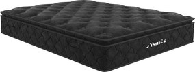 Materac ze sprężynami kieszeniowymi ze zintegrowaną nakładką na materac - BLACK DREAM marki YSMÉE - 140 × 190 cm