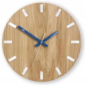 Zegar na ścianę nowoczesny drewniany z cichym mechanizmem okrągły solidny