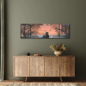 Obraz - Ilustracja przedstawiająca wojownika (170x50 cm)
