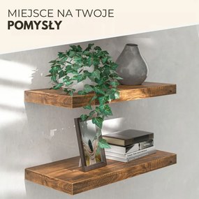 Półka ścienna FIGO + z konsolą, 50cm, ciemny dąb Casaria