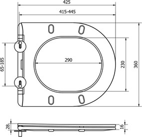 Mexen deska wolnoopadająca slim, duroplast, biała mat - 39740001