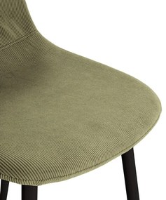 Zielone tapicerowane krzesła zestaw 4 szt. Minka – Marckeric