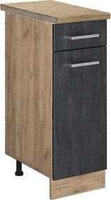 Szafka dolna do kuchni czarny beton 30x60x81.6 r-line