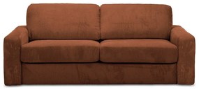 Sztruksowa rozkładana sofa w kolorze terakoty 195 cm Nona – Makamii