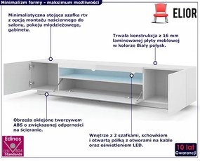 Stojąca lub ścienna szafka rtv biały połysk - Talmis 4X