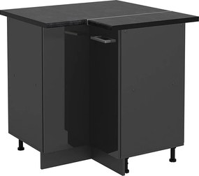 Szafka narożna antracyt wysoki połysk 75.6x60x81.6 r-line
