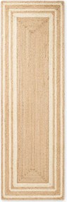 Kremowy/w naturalnym kolorze chodnik z juty dwustronny/tkany ręcznie 70x200 cm Jutta – Hanse Home