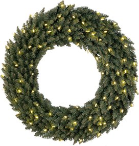 Gęsty świerkowy wianek świąteczny