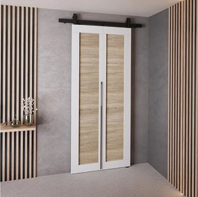 Drzwi Przesuwne QUDIO M1 Biały + Dąb Sonoma 70